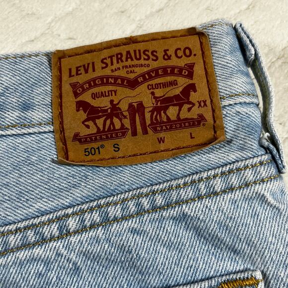 Levi 501 Skinny XX 31x30 light distressing - button fly - excellent condition - Picture 7 of 9